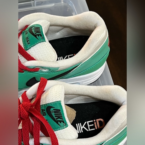 DS 2010 NIKE AIR MAX 1 NIKEID x HEINEKEN SHOES GREEN/RED/WHITE SZ MEN’S 8 RARE - Picture 10 of 14